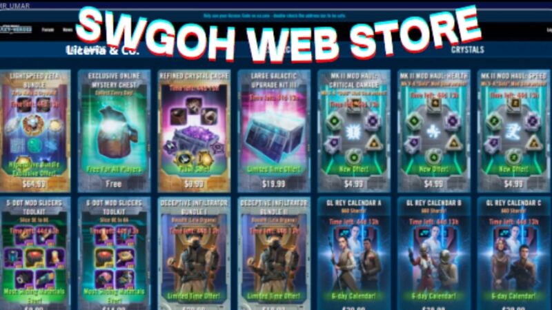 What is the SWGOH Web Store and why is it famous?